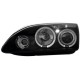 Φανάρια εμπρός angel eyes για Ford Focus (2005-2008) - μαύρα , με λάμπες (Η1) - σετ 2τμχ.