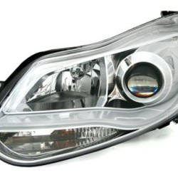 Φανάρια εμπρός led για Ford Focus (2011+) - chrome , με λάμπες (Η1) - σετ 2τμχ.