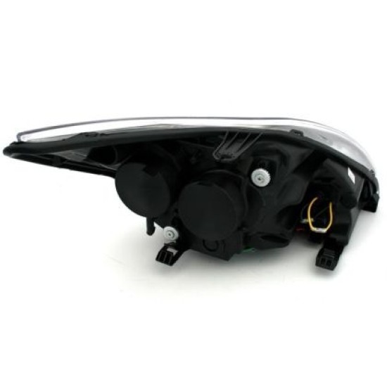 Φανάρια εμπρός led angel eyes για Ford Focus (2008-2011) - chrome , με λάμπες (Η1) - σετ 2τμχ.