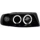 Φανάρια εμπρός angel eyes για Seat ibiza 6K (1993-2000) - μαύρα , με λάμπες (Η1) - σετ 2τμχ.