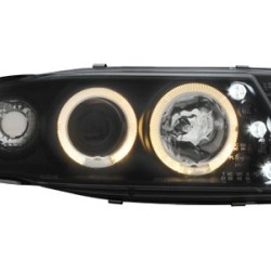 Φανάρια εμπρός angel eyes για Seat ibiza 6K (1993-2000) - μαύρα , με λάμπες (Η1) - σετ 2τμχ. Φανάρια εμπρός angel eyes για Seat ibiza 6K (1993-2000) - μαύρα , με λάμπες (Η1) - σετ 2τμχ.
