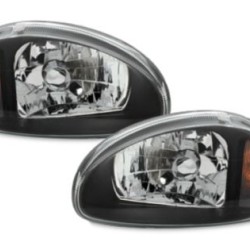 Φανάρια εμπρός για Opel Corsa B (1993-2001) - μαύρα , χωρίς λάμπες (Η4) - σετ 2τμχ.