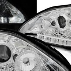 Φανάρια εμπρός led για Lexus RX330/350 (2003-2008) - chrome , με λάμπες (Η1) - σετ 2τμχ.