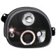 Φανάρια εμπρός angel eyes για Renault Twingo (1992-2006) - μαύρα , με λάμπες (Η1) - σετ 2τμχ.