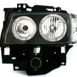 Φανάρια εμπρός angel eyes για Vw Transporter T4 (1997-2003) , μαύρα , χωρίς λάμπες (Η7) - σετ 2τμχ.