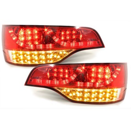 Πίσω φανάρια led Audi Q7  (2005-2009) - με άσπρο φλας - σετ 2τμχ.