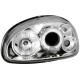 Φανάρια εμπρός angel eyes για Opel Corsa B (1993-2001) - χρωμίου , με λάμπες (Η1) - σετ 2τμχ.