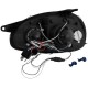Φανάρια εμπρός angel eyes για Opel Corsa B (1993-2001) - chrome , με λάμπες (Η1) - σετ 2τμχ.