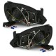 Φανάρια εμπρός angel eyes για Opel Corsa C (2001-2006) - black , με λάμπες (Η1) - σετ 2τμχ.