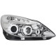 Φανάρια εμπρός led angel eyes για Opel Corsa D (2006-2010) - chrome , με λάμπες (Η1) - σετ 2τμχ.