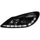 Φανάρια εμπρός led για Opel Corsa D (2006-2010) - black , με λάμπες (Η1) - σετ 2τμχ.