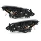 Φανάρια εμπρός led για Opel Corsa D (2006-2010) - chrome , με λάμπες (Η1) - σετ 2τμχ.