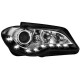 Φανάρια εμπρός led για Vw Touran (2006-2010) , μαύρα , χωρίς λάμπες (Η7) - σετ 2τμχ.