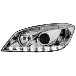 Φανάρια εμπρός led για Mercedes C-CLASS W204 (2011+) , με λάμπες (Η1) - σετ 2τμχ.