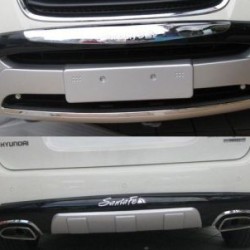 Εμπρόσθιο bull - bar και πίσω roll - bar για Hyundai Santa Fe (2010-2012) - ασημένια Εμπρόσθιο bull - bar και πίσω roll - bar για Hyundai Santa Fe (2010-2012) - ασημένια