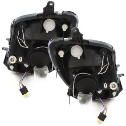 Φανάρια εμπρός angel eyes για Toyota Yaris (2006-2009) - μαύρα , με λάμπες (Η1) - σετ 2τμχ. Φανάρια εμπρός angel eyes για Toyota Yaris (2006-2009) - μαύρα , με λάμπες (Η1) - σετ 2τμχ.