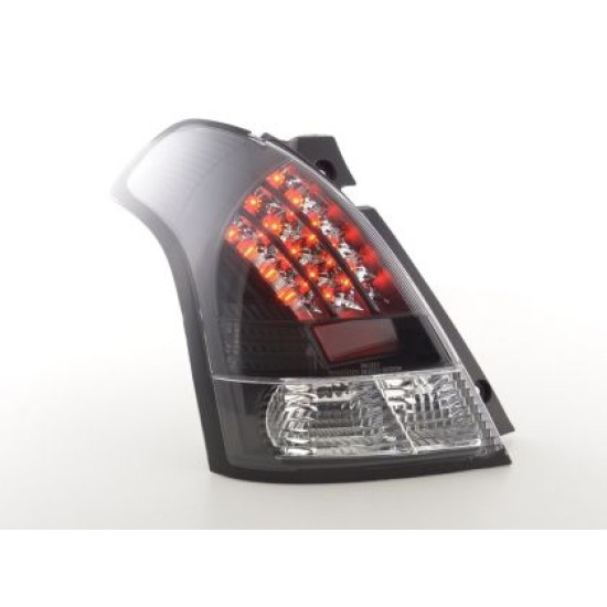 Πίσω φανάρια led για Suzuki Swift (2005-2010) - μαύρα - σετ 2τμχ.
