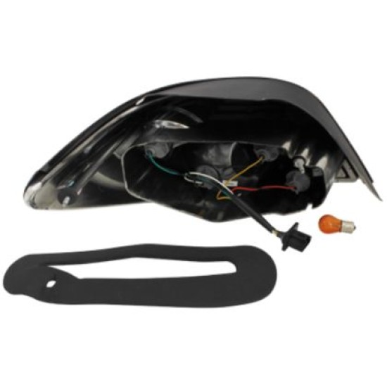 Πίσω φανάρια για Peugeot 307  (2001-2007) 3/5 πορτο  - μαύρα - σετ 2τμχ.