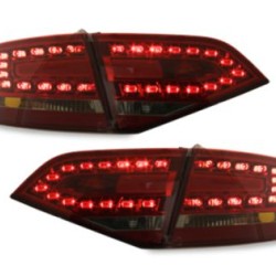 Πίσω φανάρια led για Audi A4 combi (2007+) - κόκκινα /φιμέ χρωμίου - σετ 2τμχ.