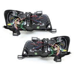 Φανάρια εμπρός led για Fiat Stilo 3 πορτο (2001-2008) - μαυρα , με λάμπες (Η1) - σετ 2τμχ. Φανάρια εμπρός led για Fiat Stilo 3 πορτο (2001-2008) - μαυρα , με λάμπες (Η1) - σετ 2τμχ.