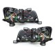 Φανάρια εμπρός led για Fiat Stilo 3 πορτο (2001-2008) - chrome , με λάμπες (Η1) - σετ 2τμχ.