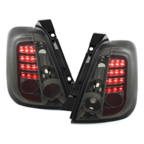 Πίσω φανάρια led για Fiat 500  (2007-2015)  - φιμέ - σετ 2τμχ.