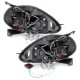 Φανάρια εμπρός angel eyes για Fiat Grande Punto (2005+) - chrome , με λάμπες (Η1) - σετ 2τμχ.