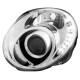 Φανάρια εμπρός led Dayline για Fiat 500 (2007+) - chrome , με λάμπες (Η1) - σετ 2τμχ.