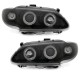 Φανάρια εμπρός angel eyes για Renault Megane / Renault Scenic 3/5 πορτο (1996-1999) - μαύρα , με λάμπες (Η1) - σετ 2τμχ.
