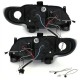 Φανάρια εμπρός led για Renault Megane (1996-1999) - μαύρα , με λάμπες (Η1) - σετ 2τμχ.