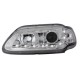 Φανάρια εμπρός led για Renault Megane (1996-1999) - chrome , με λάμπες (Η1) - σετ 2τμχ.