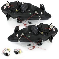 Φανάρια εμπρός angel eyes για Renault Megane (1999-2001) - μαύρα , με λάμπες (Η1) - σετ 2τμχ. Φανάρια εμπρός angel eyes για Renault Megane (1999-2001) - μαύρα , με λάμπες (Η1) - σετ 2τμχ.