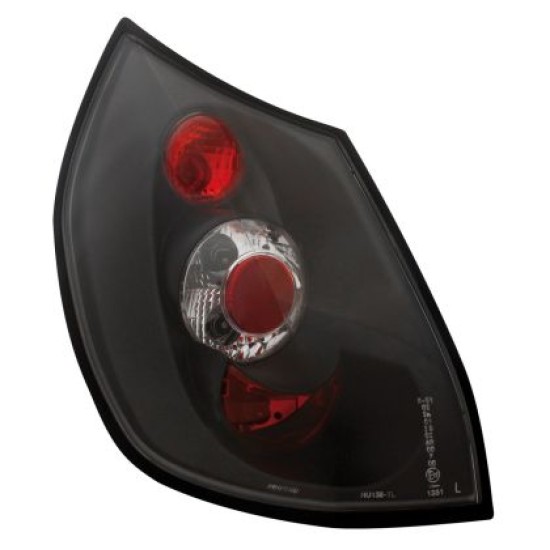 Πίσω φανάρια για Renault Scenic (2003+) - μαύρα - σετ 2τμχ.
