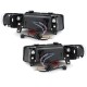 Φανάρια εμπρός angel eyes για Seat Leon /Toledo (1999-2004) - chrome , με λάμπες (Η1) - σετ 2τμχ.