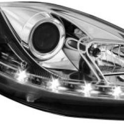 Φανάρια εμπρός led για Seat Altea /Leon / Toledo (2009+) - chrome , με λάμπες (Η1) - σετ 2τμχ.