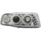 Φανάρια εμπρός angel eyes για Seat ibiza 6K (1993-2000) - chrome , με λάμπες (Η1) - σετ 2τμχ.