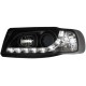 Φανάρια εμπρός led για Seat ibiza 6K (1993-2000) - μαύρα , με λάμπες (Η1) - σετ 2τμχ.