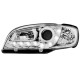 Φανάρια εμπρός led για Seat ibiza 6K2 (2000-2002) - chrome , με λάμπες (Η1) - σετ 2τμχ.