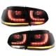 Πίσω φανάρια led για Vw Golf 6 - μαύρα - σετ 2τμχ.