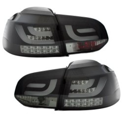 Πίσω φανάρια led  Vw Golf 6 - μαύρα - σετ 2τμχ.