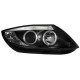 Φανάρια εμπρός angel eyes για BMW Z4 (2003-2009) - CCFL , μαύρα , με λάμπες (Η1) - σετ 2τμχ.