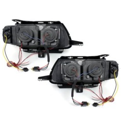 Φανάρια εμπρός angel eyes για Citroen Saxo (1996-2000) - μαύρα , με λάμπες (Η1) - σετ 2τμχ. Φανάρια εμπρός angel eyes για Citroen Saxo (1996-2000) - μαύρα , με λάμπες (Η1) - σετ 2τμχ.