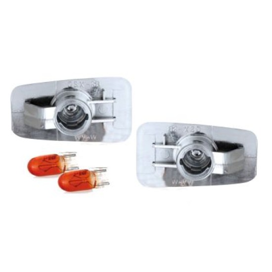 Φλας φτερού για Citroen Saxo / Berlingo / Evasion / Xsara / Xantia / Peugeot 406 / Partner / Fiat Ulysse - μαύρα - σετ 2τμχ.