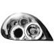 Φανάρια εμπρός angel eyes για Citroen Xsara (2000-2005) - ηλεκτρική ρύθμιση -chrome , με λάμπες (Η1) - σετ 2τμχ.