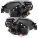 Φανάρια εμπρός angel eyes για Citroen Xsara (2000-2005) - ηλεκτρική ρύθμιση -chrome , με λάμπες (Η1) - σετ 2τμχ.