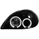 Φανάρια εμπρός angel eyes για Citroen Xsara (2000-2005) - μαύρα , με λάμπες (Η1) - σετ 2τμχ.