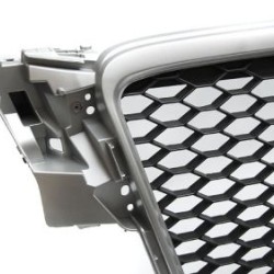 Μάσκα Audi A4 B8 (2008-2011) - RS LOOK ασημένιο - ματ, χωρίς σήμα