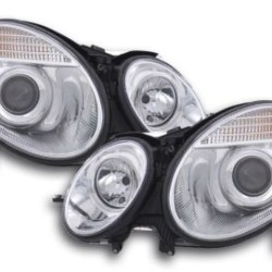 Φανάρια εμπρός για Mercedes W211 E-Class (2002-2006) - με εργοστασιακά xenon , χωρίς λάμπες (Η7) - σετ 2τμχ.