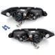 Φανάρια εμπρός angel eyes για Peugeot 306 (1997-2000) , μαύρα , με λάμπες (Η1) - σετ 2τμχ.