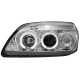 Φανάρια εμπρός angel eyes για Ford Fiesta MK5 (1999-2002) - chrome , με λάμπες (Η1) - σετ 2τμχ.